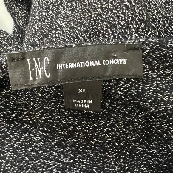 INC International Concepts Womens Lurex V Neck Sweater Black Silver size XL - Picture 7 of 11